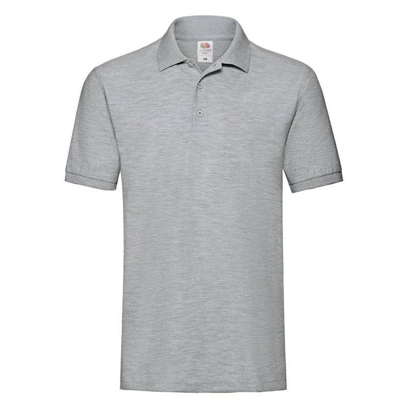 Premium Poloshirt Herren Mediumgrau S von Fruit of the Loom