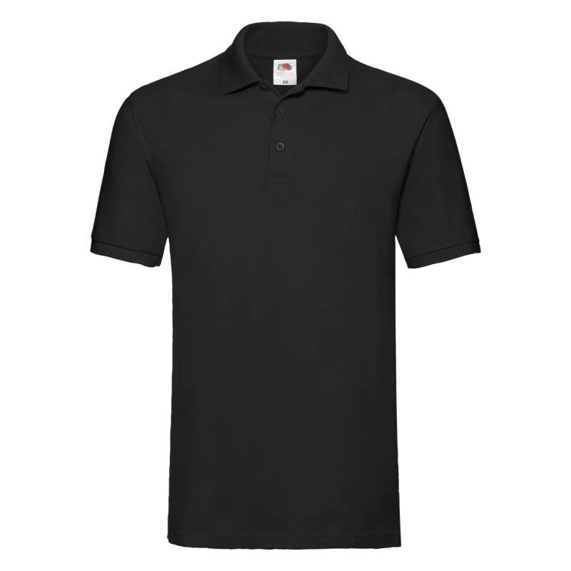 Premium Poloshirt Herren Schwarz L von Fruit of the Loom