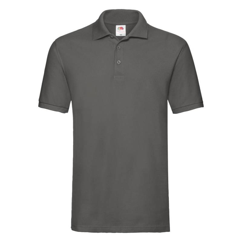 Premium Poloshirt Herren Taubengrau L von Fruit of the Loom