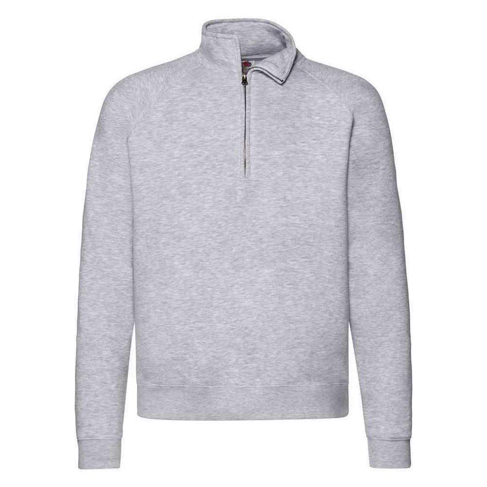 Premium Sweatshirt Reißverschluss Herren Grau 3XL von Fruit of the Loom