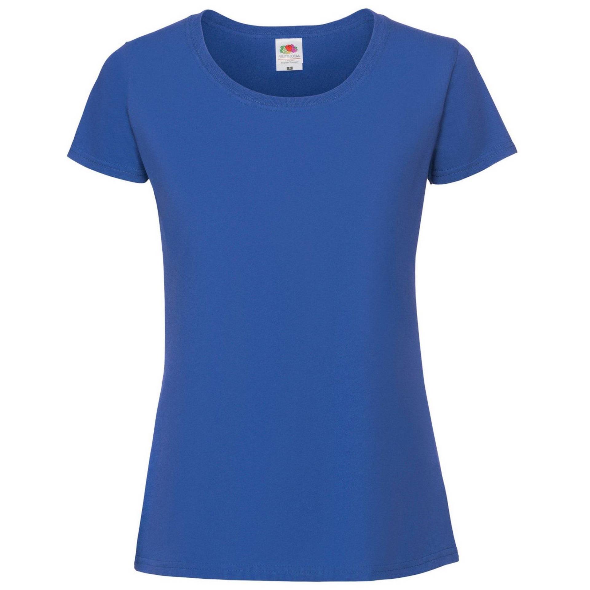 Fruit of the Loom - Premium TShirt, für Damen, Blau, Größe L von Fruit of the Loom