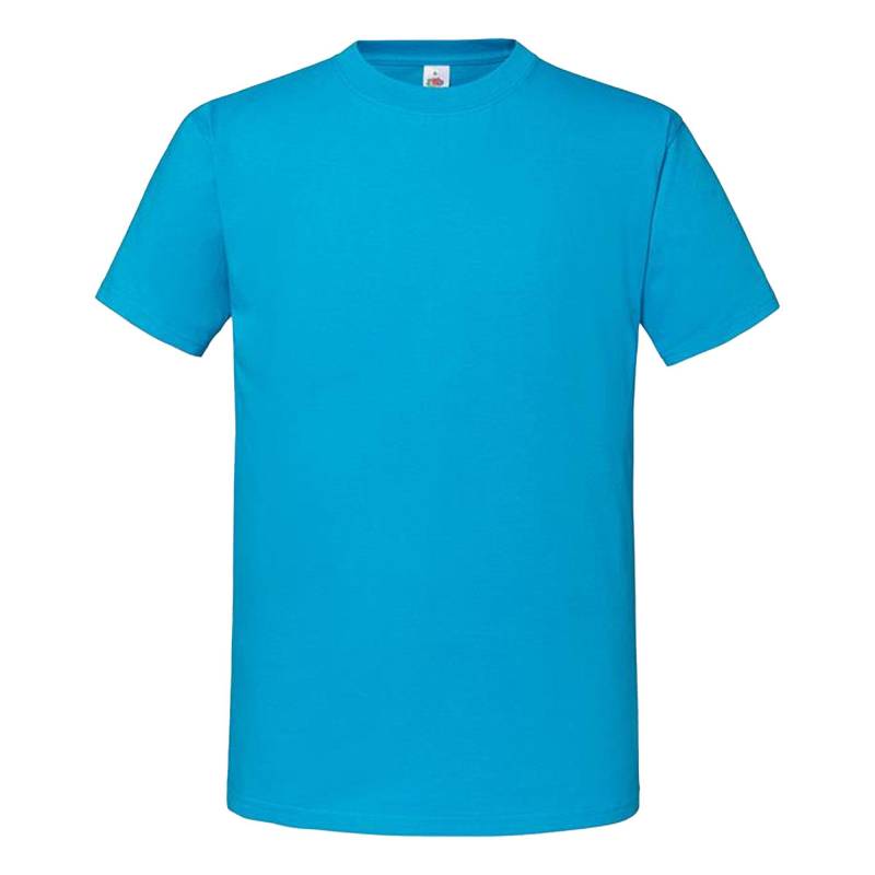 Premium Tshirt Damen Blau L von Fruit of the Loom