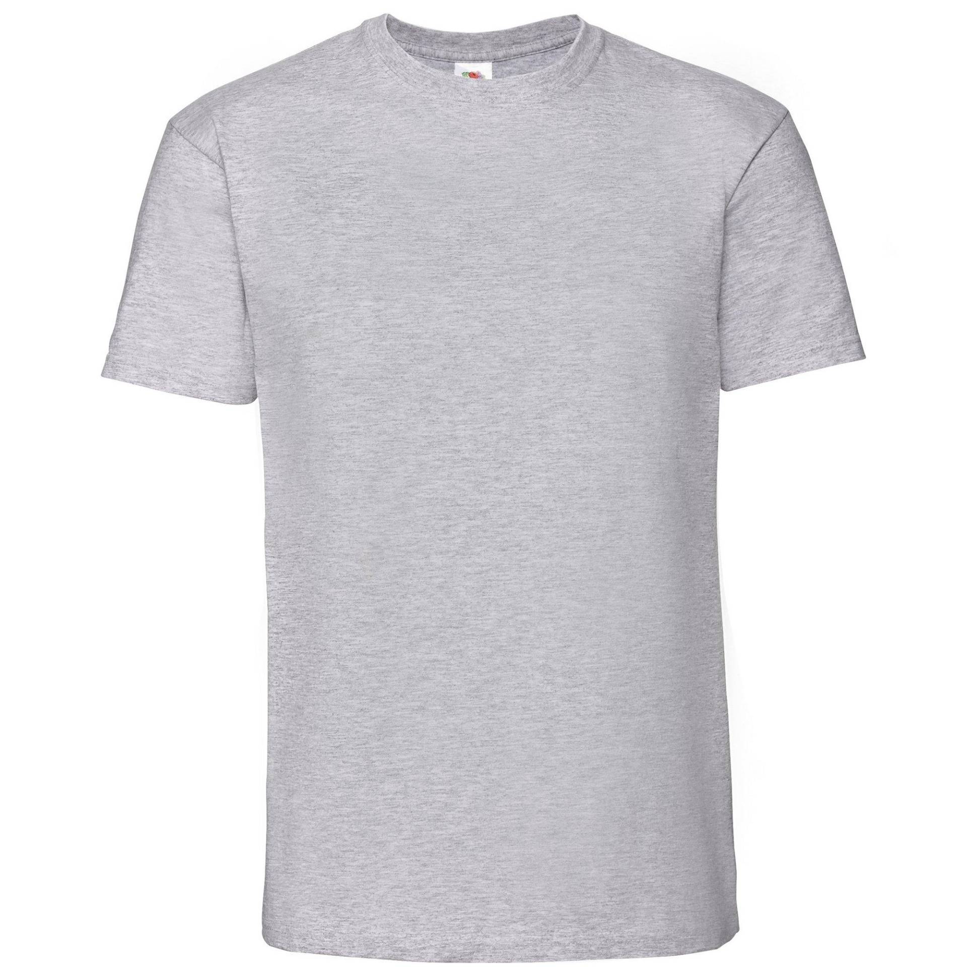 Premium Tshirt Damen Grau L von Fruit of the Loom