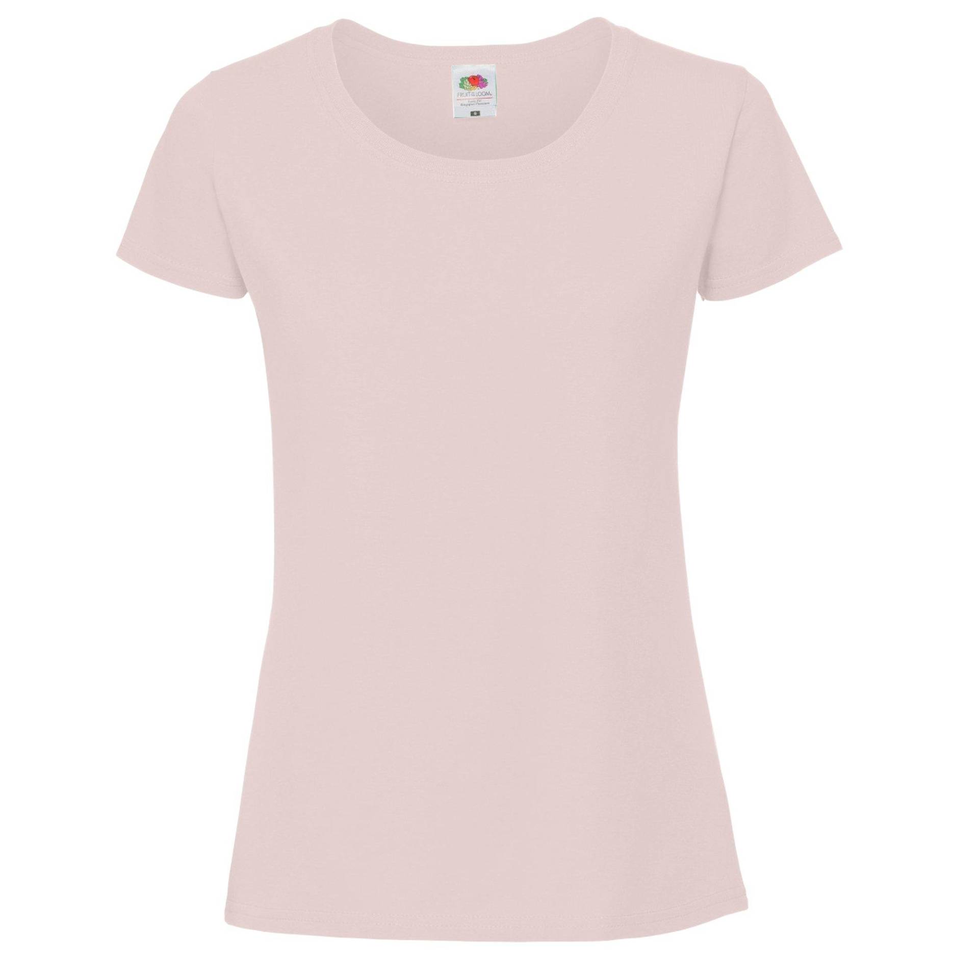 Premium Tshirt Damen Pink Teal XXL von Fruit of the Loom