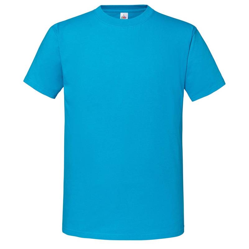 Premium Tshirt Herren Azurblau XL von Fruit of the Loom