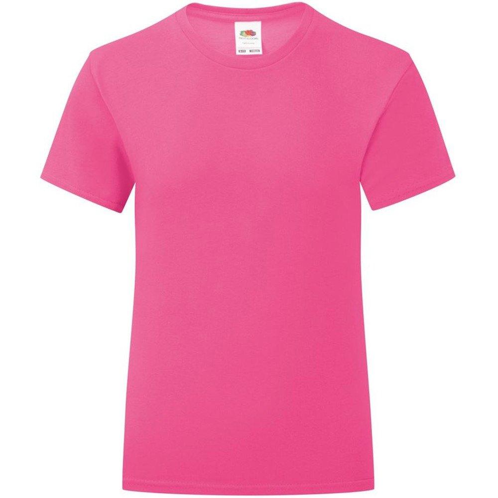 Iconic Tshirt Mädchen Magenta 12-13A von Fruit of the Loom