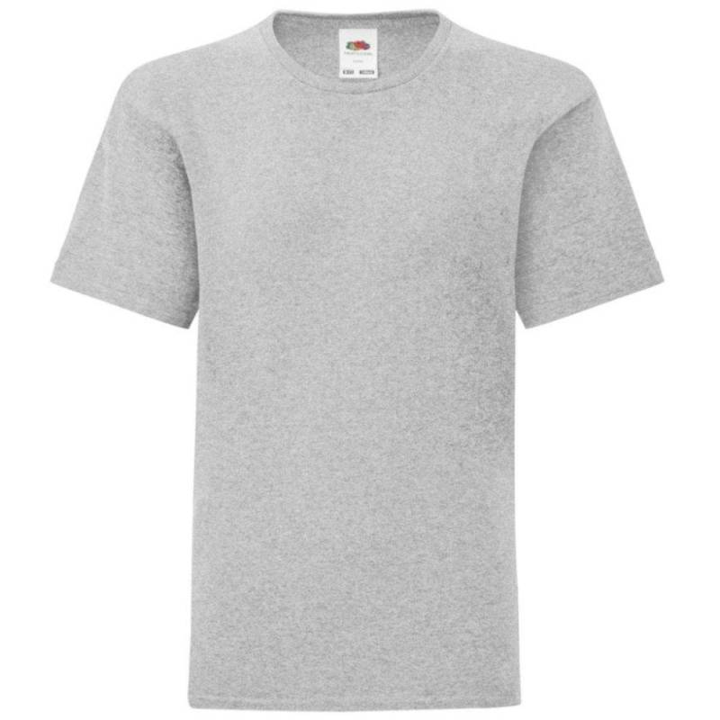 Iconic Tshirt Jungen Grau 128 von Fruit of the Loom