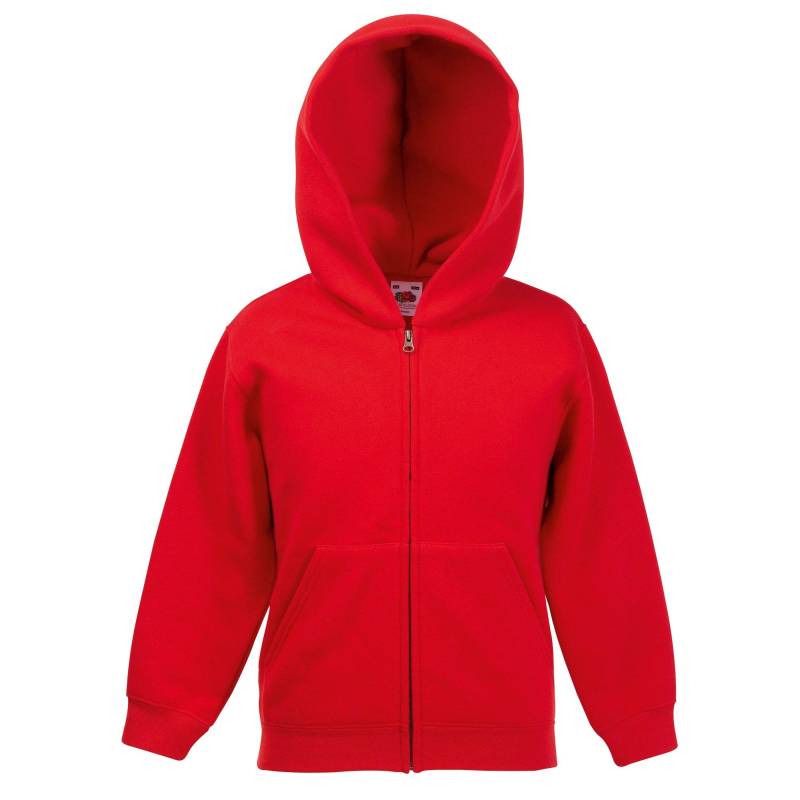 Kapuzenjacke Premium 7030 Jungen Rot Bunt 14/15A von Fruit of the Loom