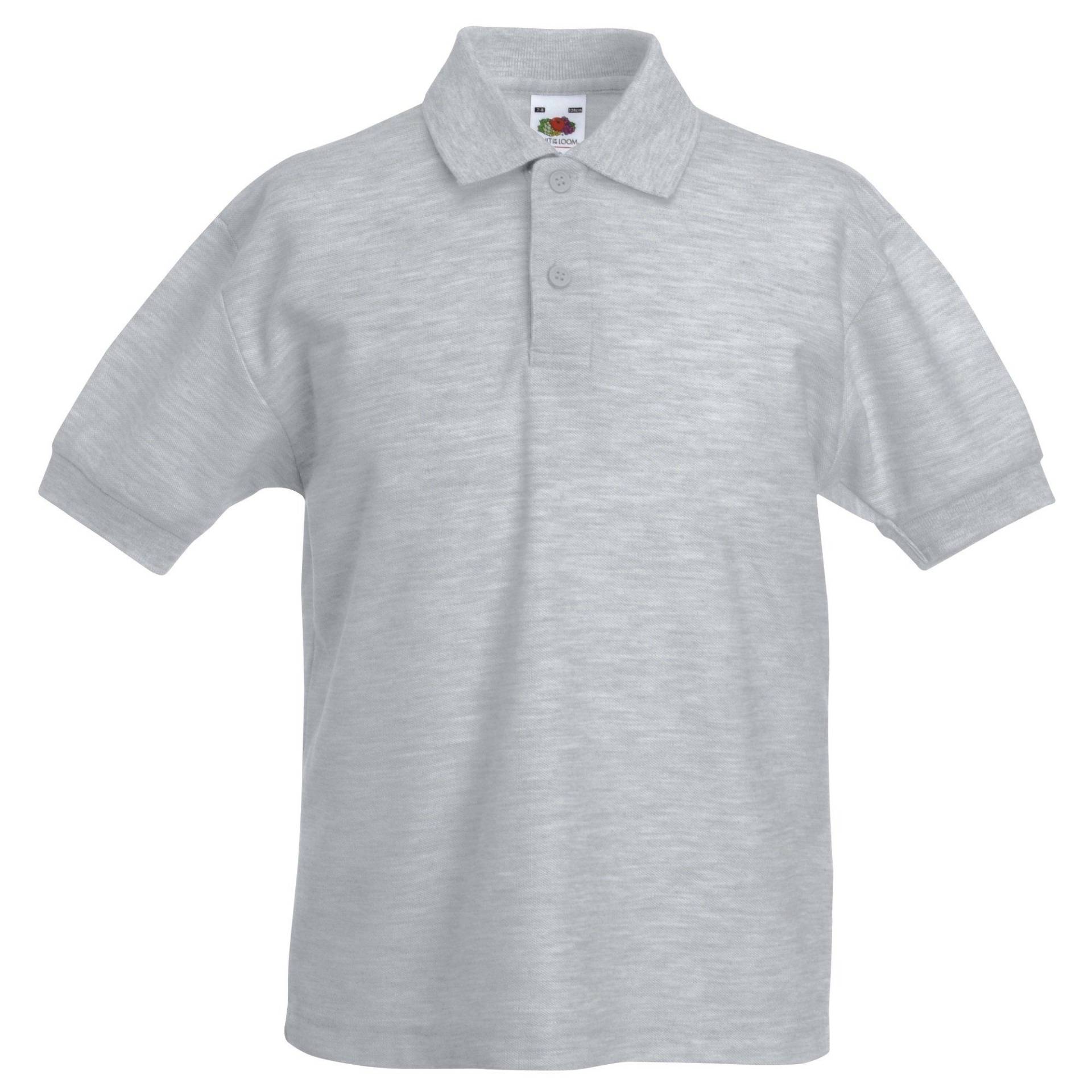 Polo Shirt, Kurzarm (2 Stückpackung) Jungen Grau 5-6A von Fruit of the Loom