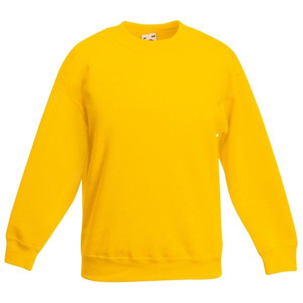 Klassische 8020 Setin Sweatshirt Mädchen Chrom 9-11A von Fruit of the Loom