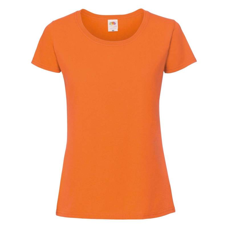 Fruit of the Loom - TShirt, eng anliegend, für Damen, Orange, Größe L von Fruit of the Loom