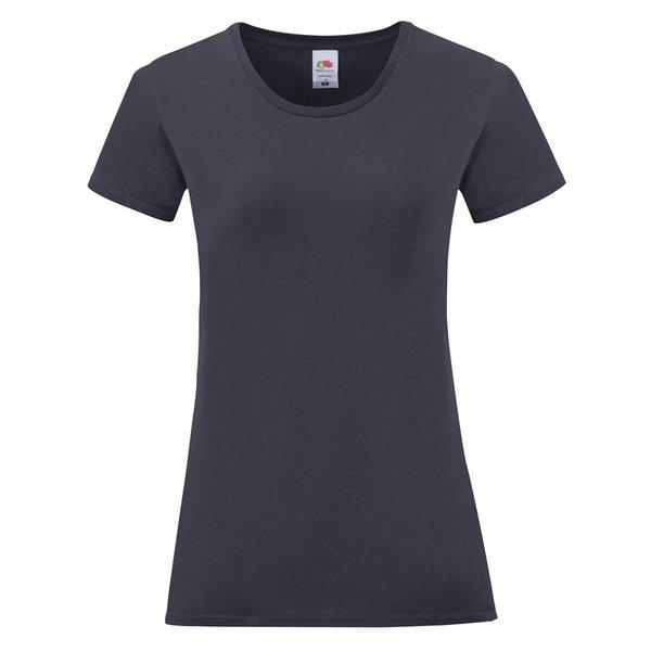 Tshirt Iconic, Kurzärmlig Damen Marine XL von Fruit of the Loom