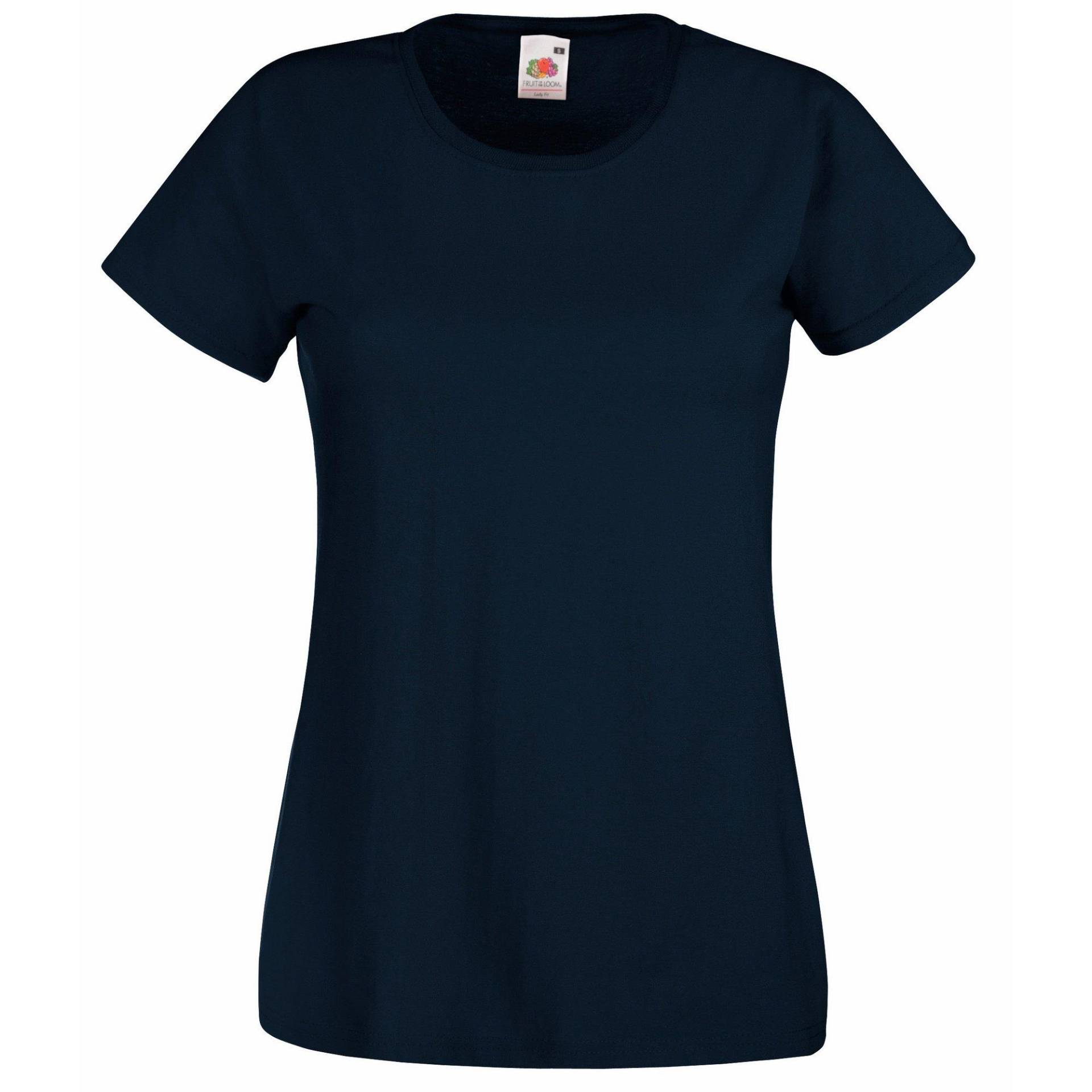 Ladyfit Tshirt Damen Marine XL von Fruit of the Loom