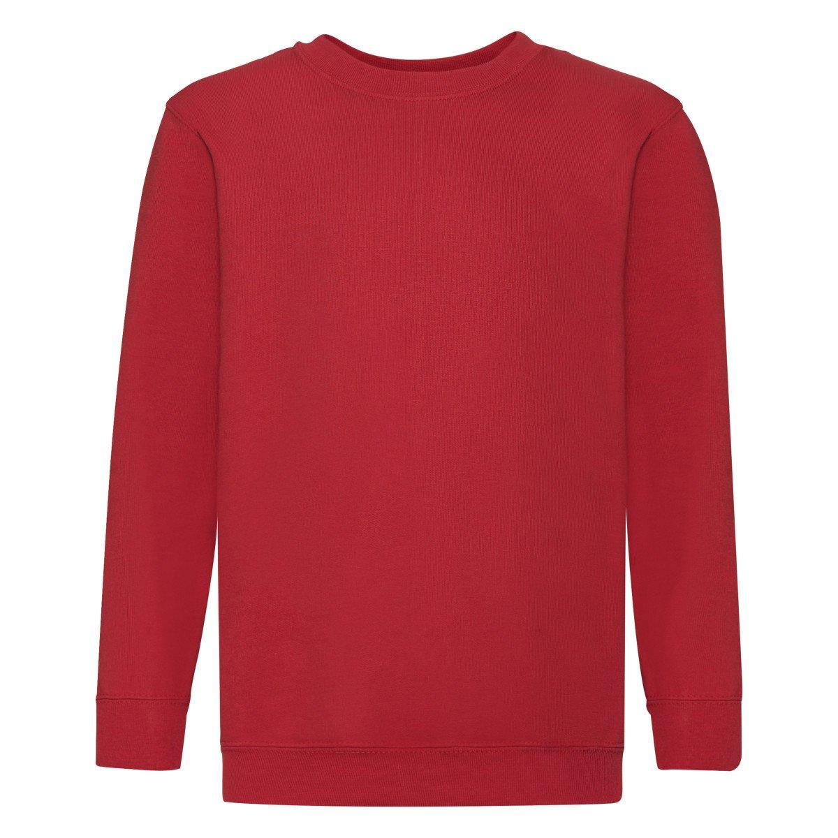 Set In Sleeve Sweatshirt Mädchen Rot Bunt 12-13A von Fruit of the Loom