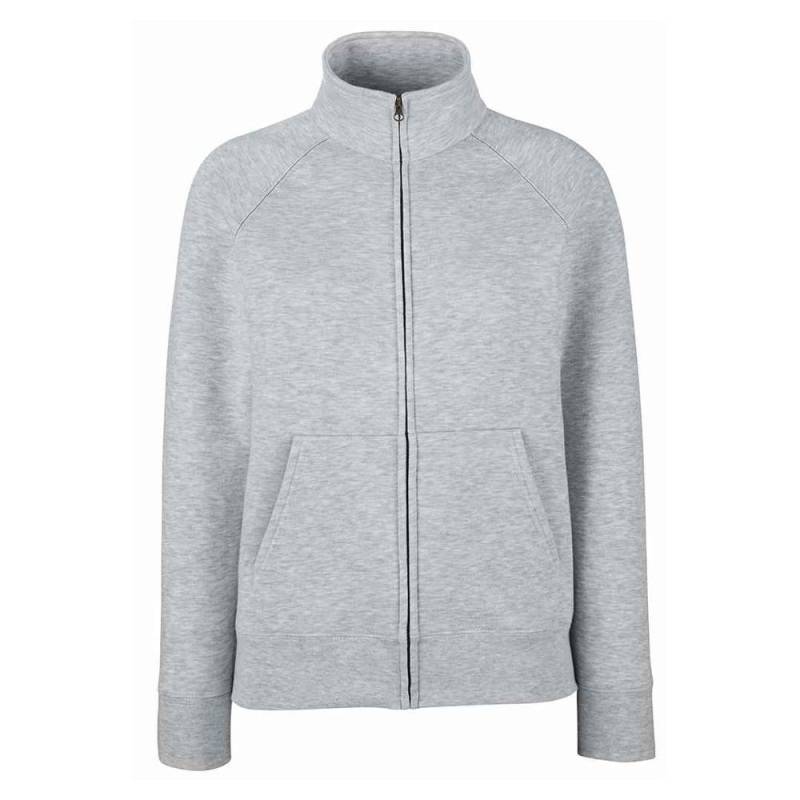 Sweatjacke Damen Grau 34 von Fruit of the Loom