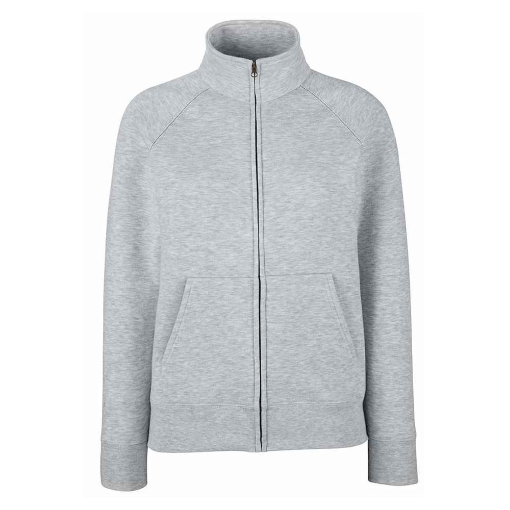 Sweatjacke Damen Grau 38 von Fruit of the Loom