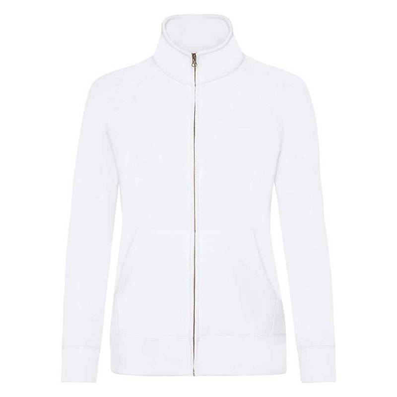 Sweatjacke Damen Weiss 34 von Fruit of the Loom