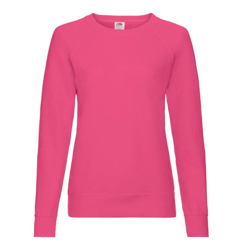 Sweatshirt Leicht Raglanärmel Damen Fuchsia 34 von Fruit of the Loom