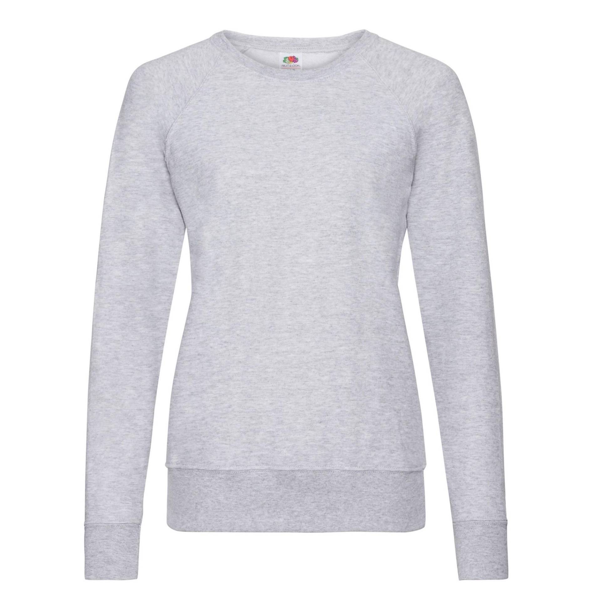 Sweatshirt Leicht Raglanärmel Damen Grau 36 von Fruit of the Loom