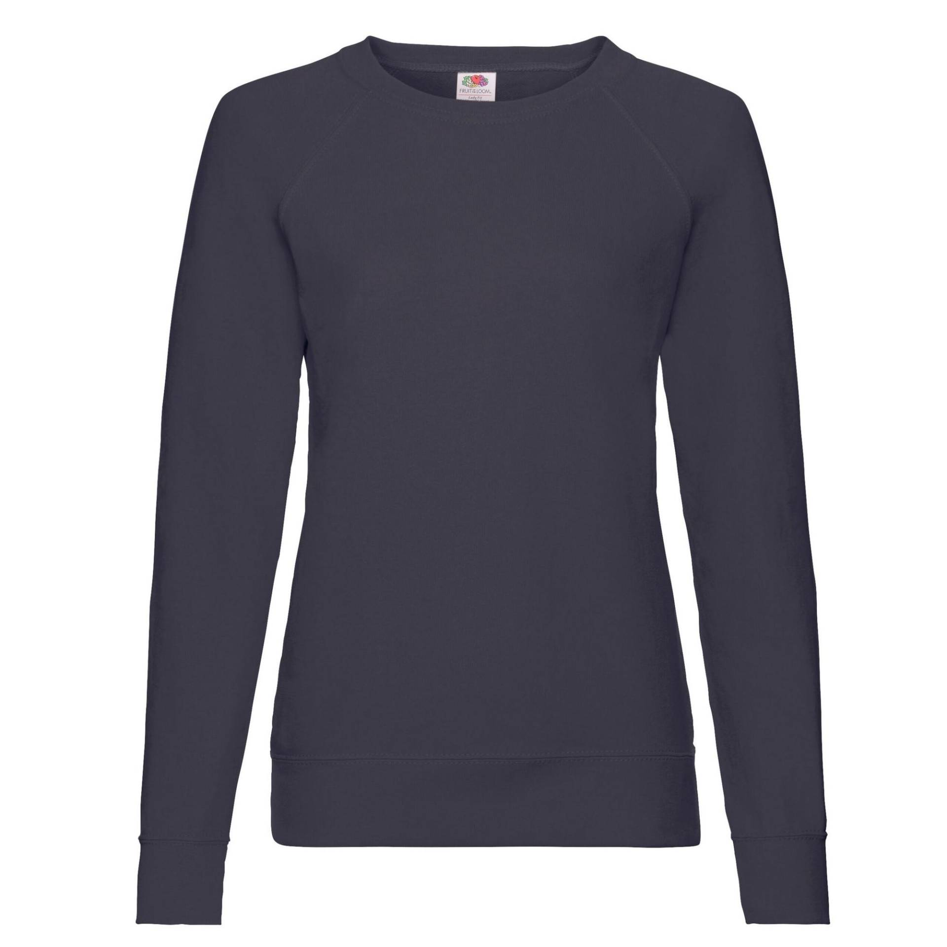 Sweatshirt Leicht Raglanärmel Damen Marine 44 von Fruit of the Loom