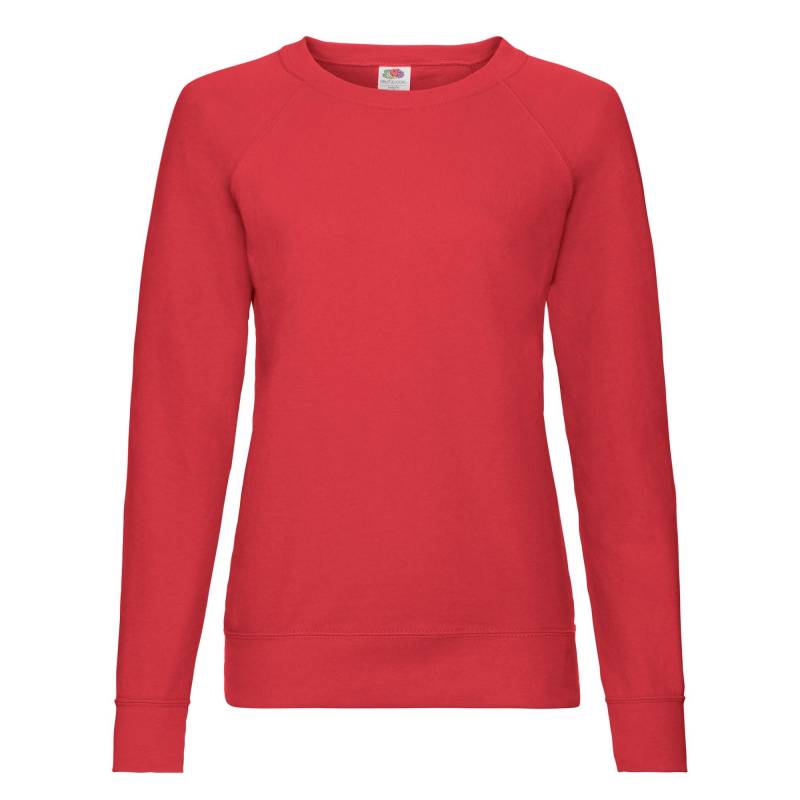 Sweatshirt Leicht Raglanärmel Damen Rot Bunt 34 von Fruit of the Loom