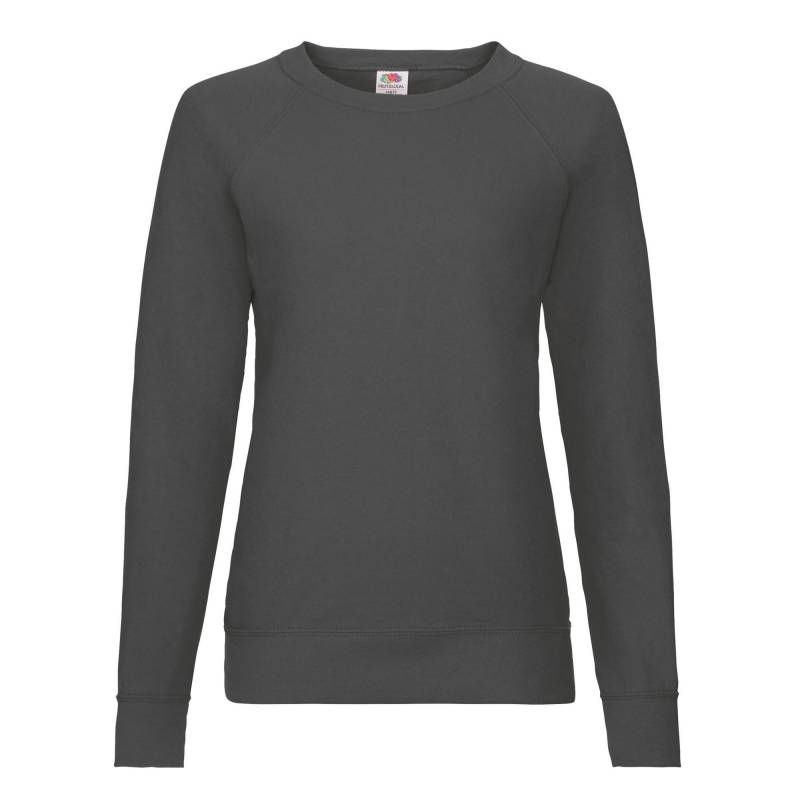 Sweatshirt Leicht Raglanärmel Damen Taubengrau 44 von Fruit of the Loom