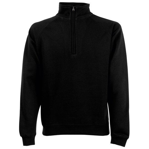 Sweatshirt Pullover Mit Reißverschluss Herren Schwarz XXL von Fruit of the Loom