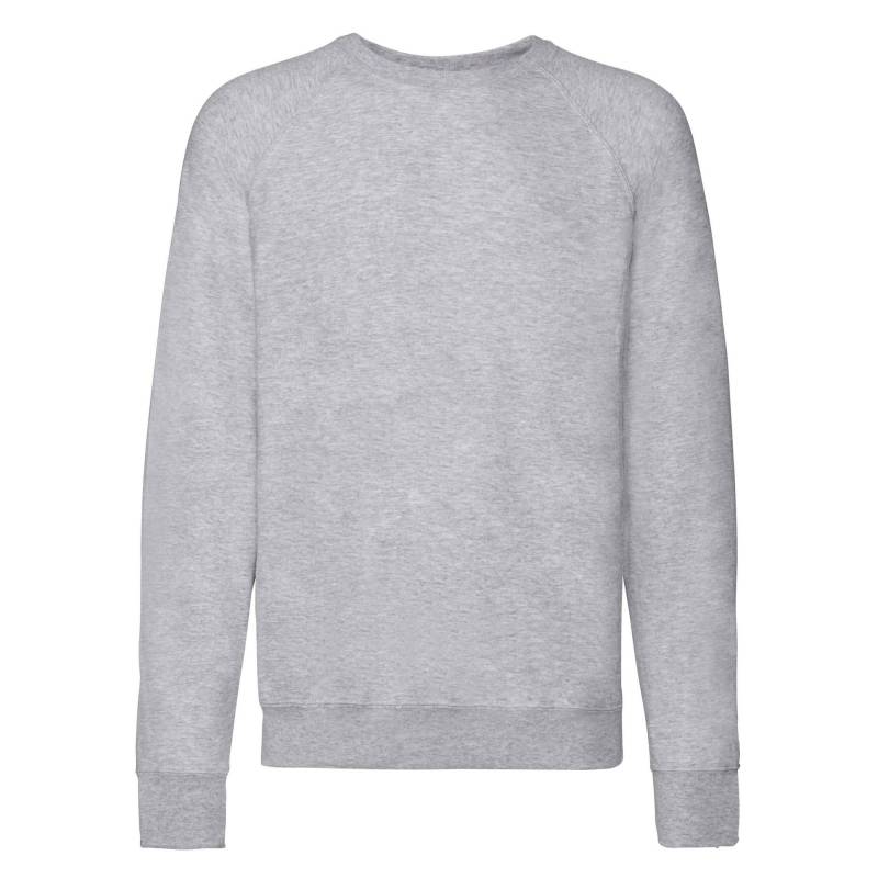 Sweatshirt Raglanärmel Herren Grau XXL von Fruit of the Loom