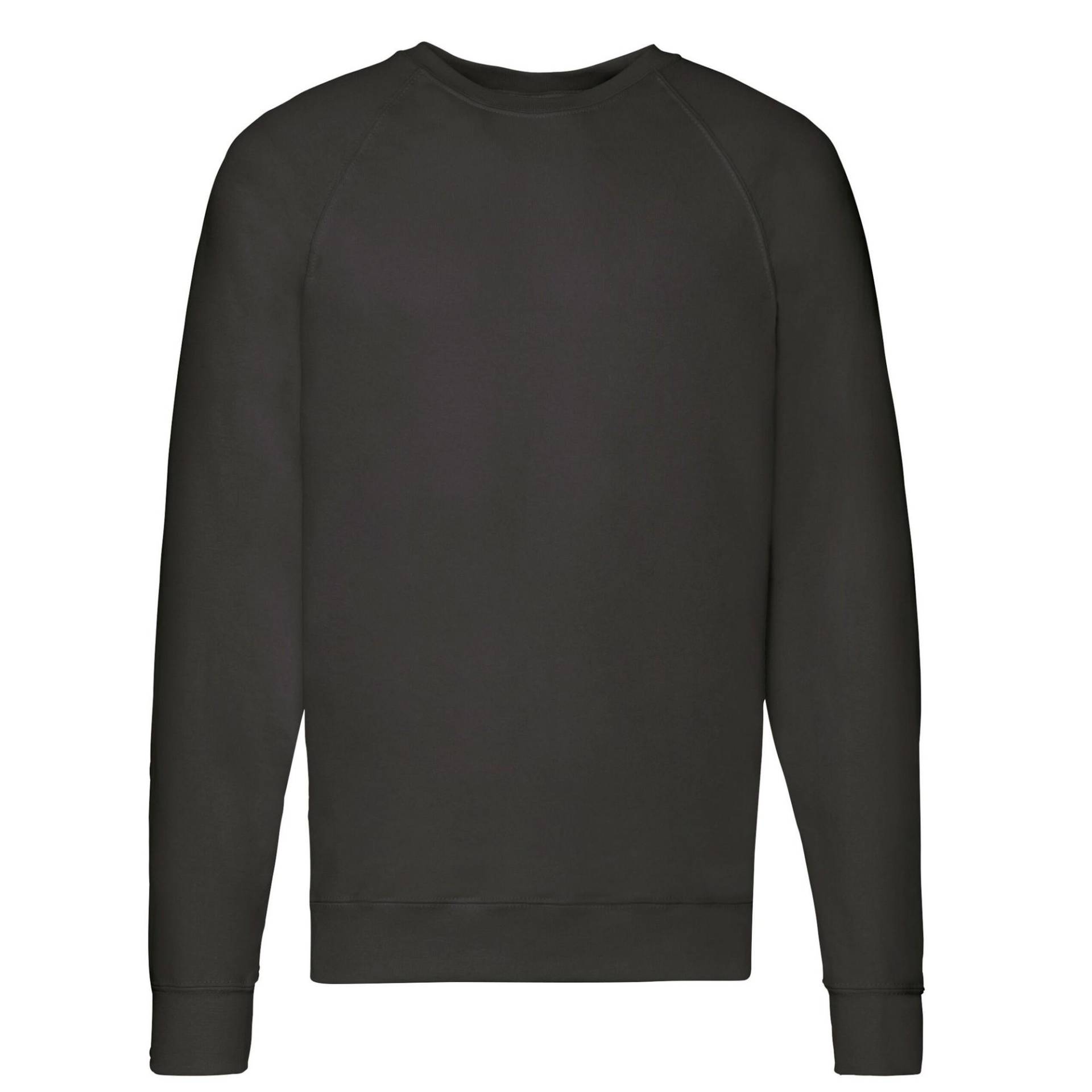 Sweatshirt Raglanärmel Herren Schwarz XXL von Fruit of the Loom