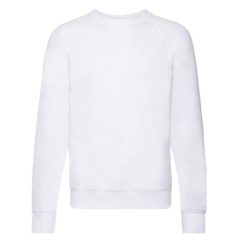 Sweatshirt Raglanärmel Herren Weiss L von Fruit of the Loom