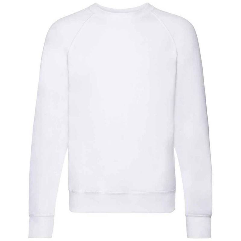 Sweatshirt Raglanärmel Herren Weiss XL von Fruit of the Loom