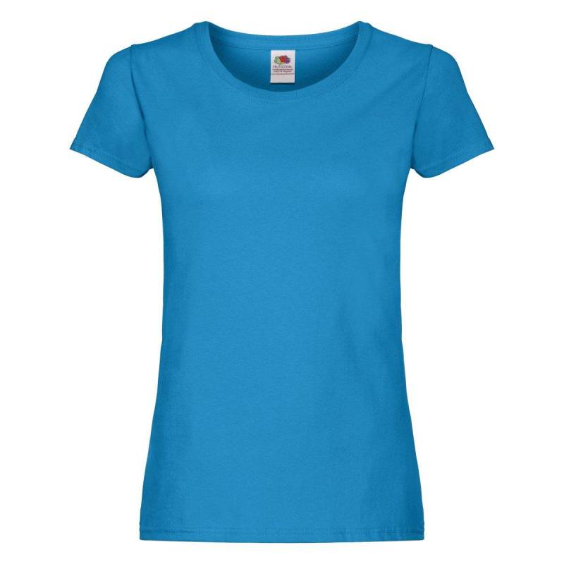 Tshirt Damen Blau XS von Fruit of the Loom