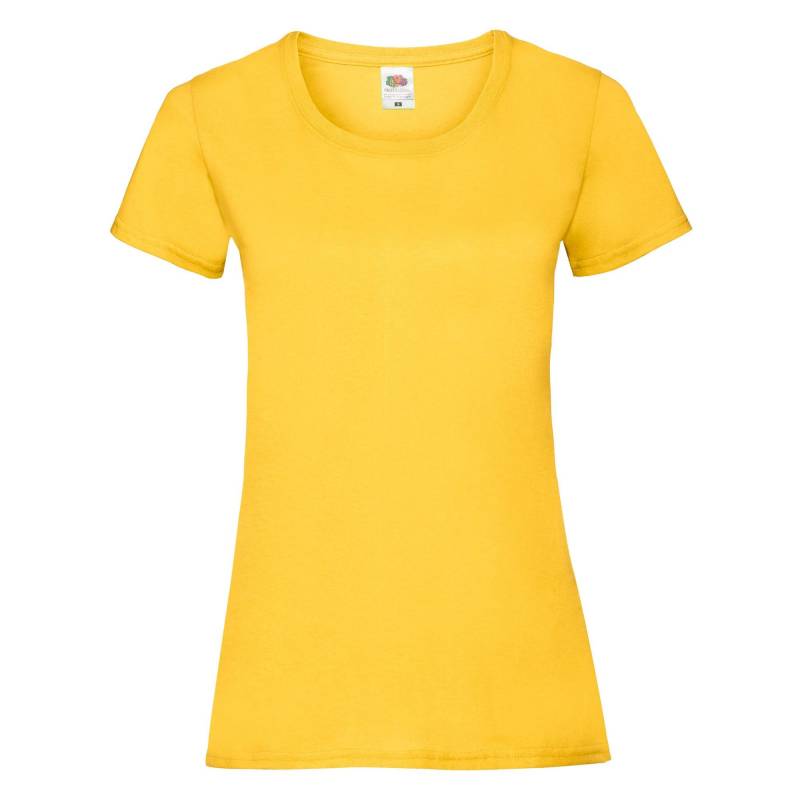 Tshirt Damen Gelbgold L von Fruit of the Loom