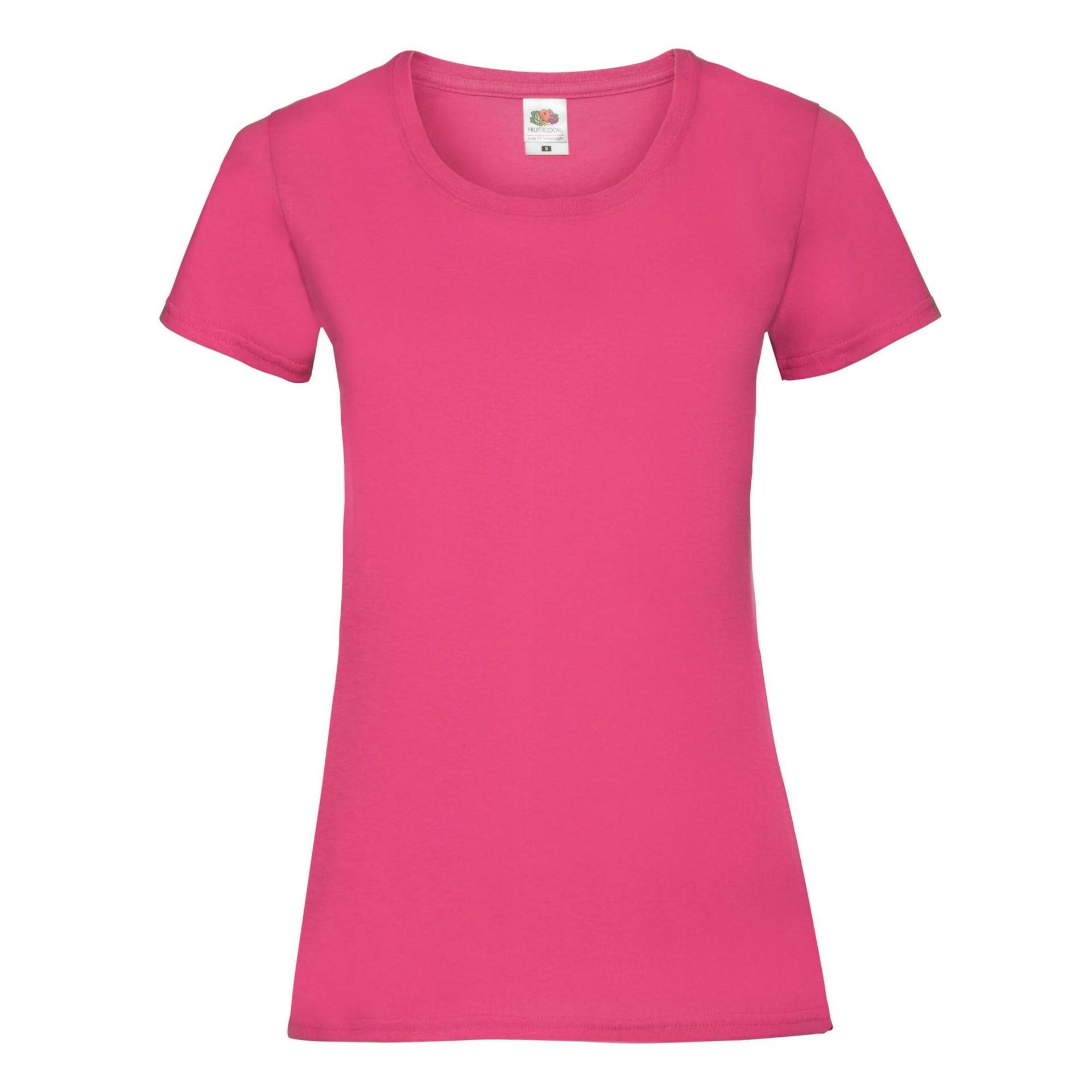 Tshirt Damen Fuchsia L von Fruit of the Loom