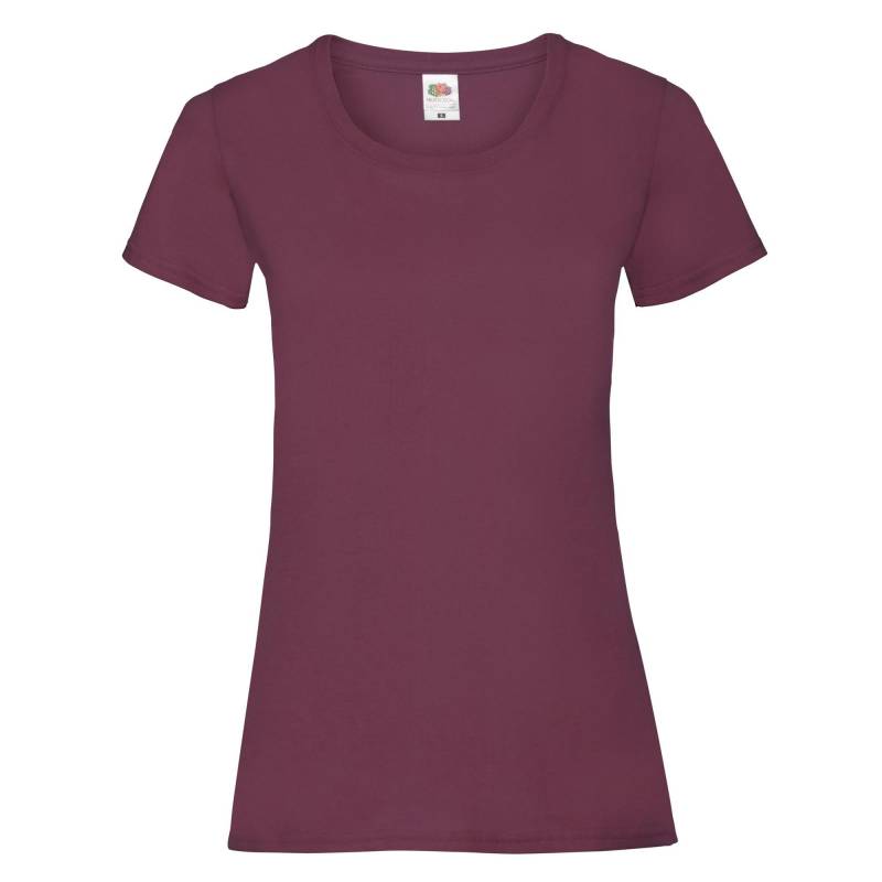 Tshirt Damen Weinrot XL von Fruit of the Loom