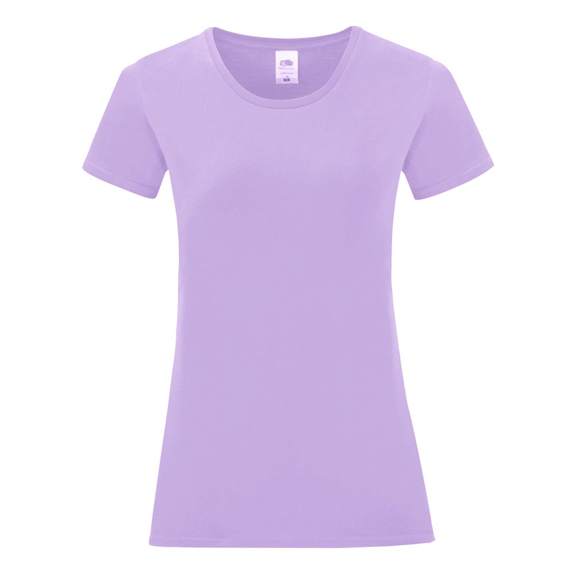 Tshirt Iconic, Kurzärmlig Damen Lavendel S von Fruit of the Loom