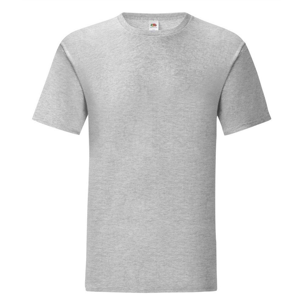 Tshirt Iconic (5 Stückpackung) Herren Grau 5XL von Fruit of the Loom