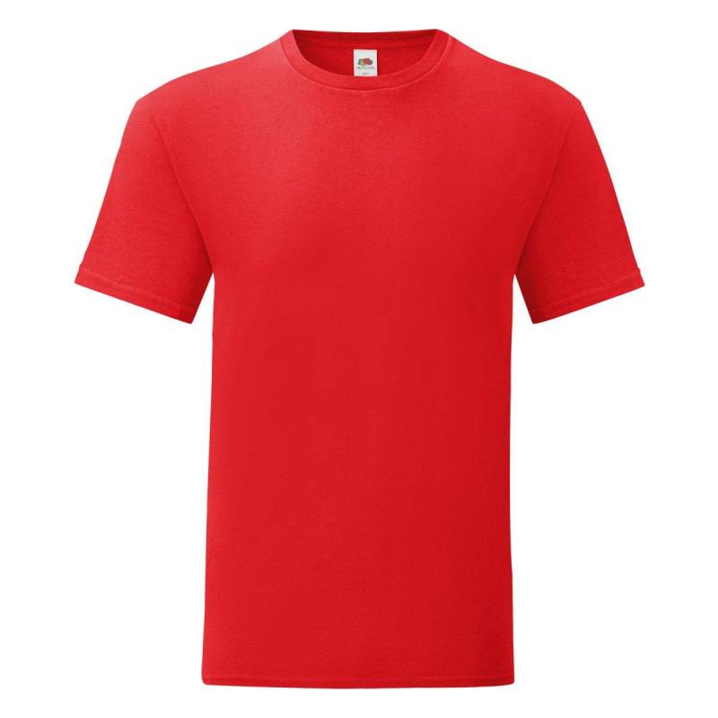 Tshirt Iconic (5 Stückpackung) Herren Rot Bunt XL von Fruit of the Loom