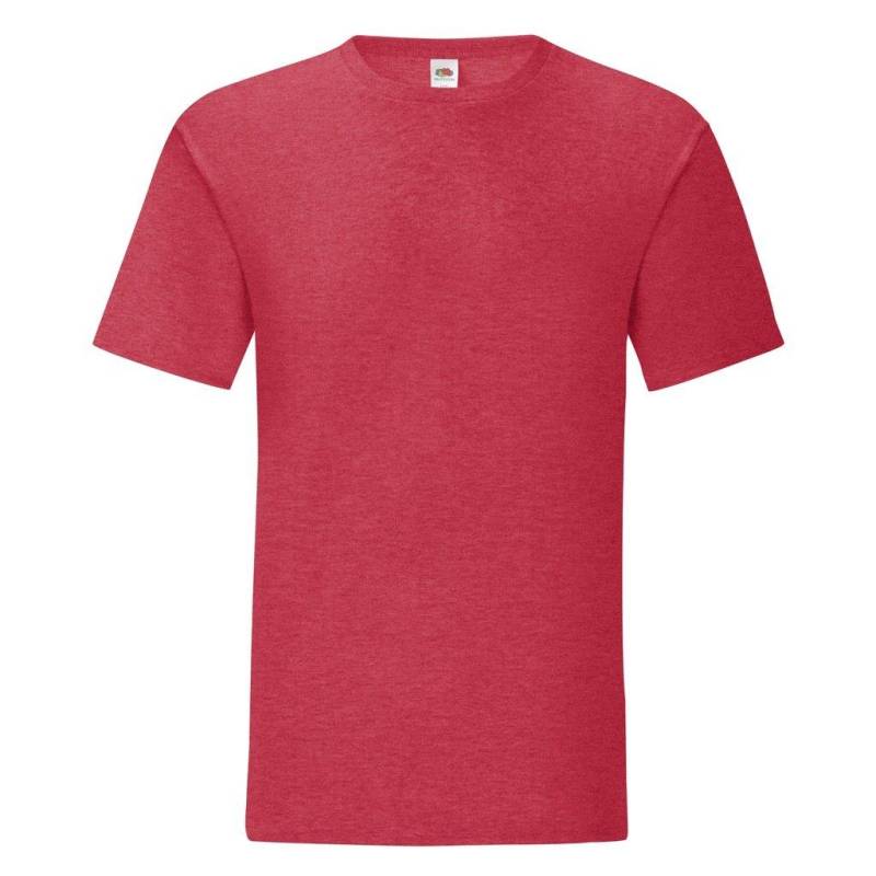 Tshirt Iconic (5 Stückpackung) Herren Rot Bunt XL von Fruit of the Loom