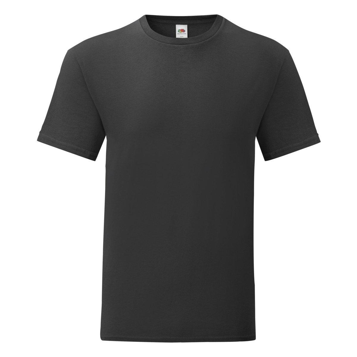 Tshirt Iconic (5 Stückpackung) Herren Schwarz 5XL von Fruit of the Loom