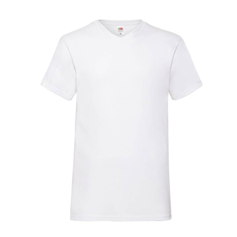 Valueweight Tshirt Vausschnitt Herren Weiss L von Fruit of the Loom