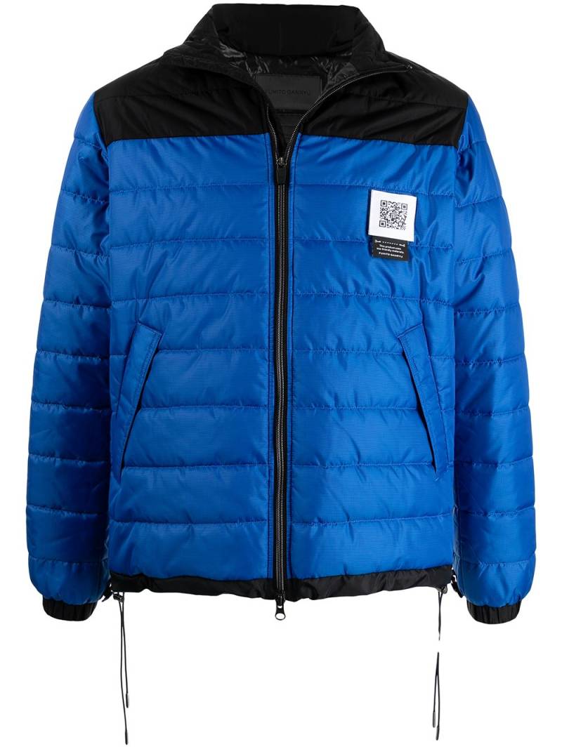 Fumito Ganryu colour-block puffer jacket - Blue von Fumito Ganryu