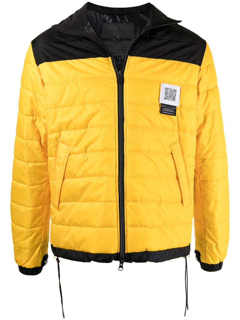 Fumito Ganryu colour-block puffer jacket - Yellow von Fumito Ganryu