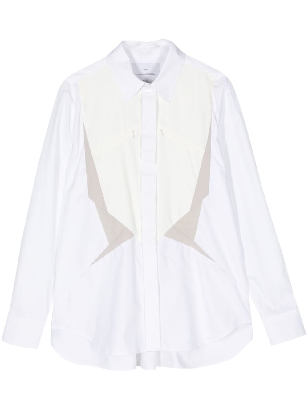 Fumito Ganryu long-sleeve cotton-blend shirt - White von Fumito Ganryu