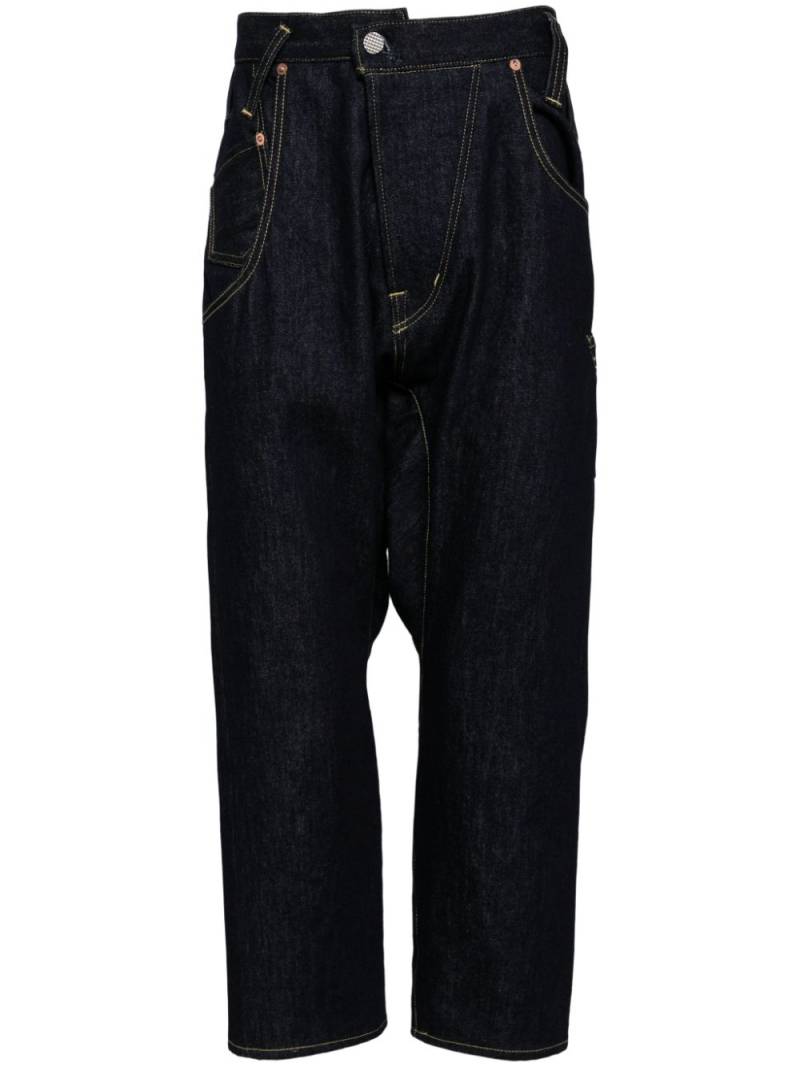 Fumito Ganryu mid-rise cropped jeans - Blue von Fumito Ganryu