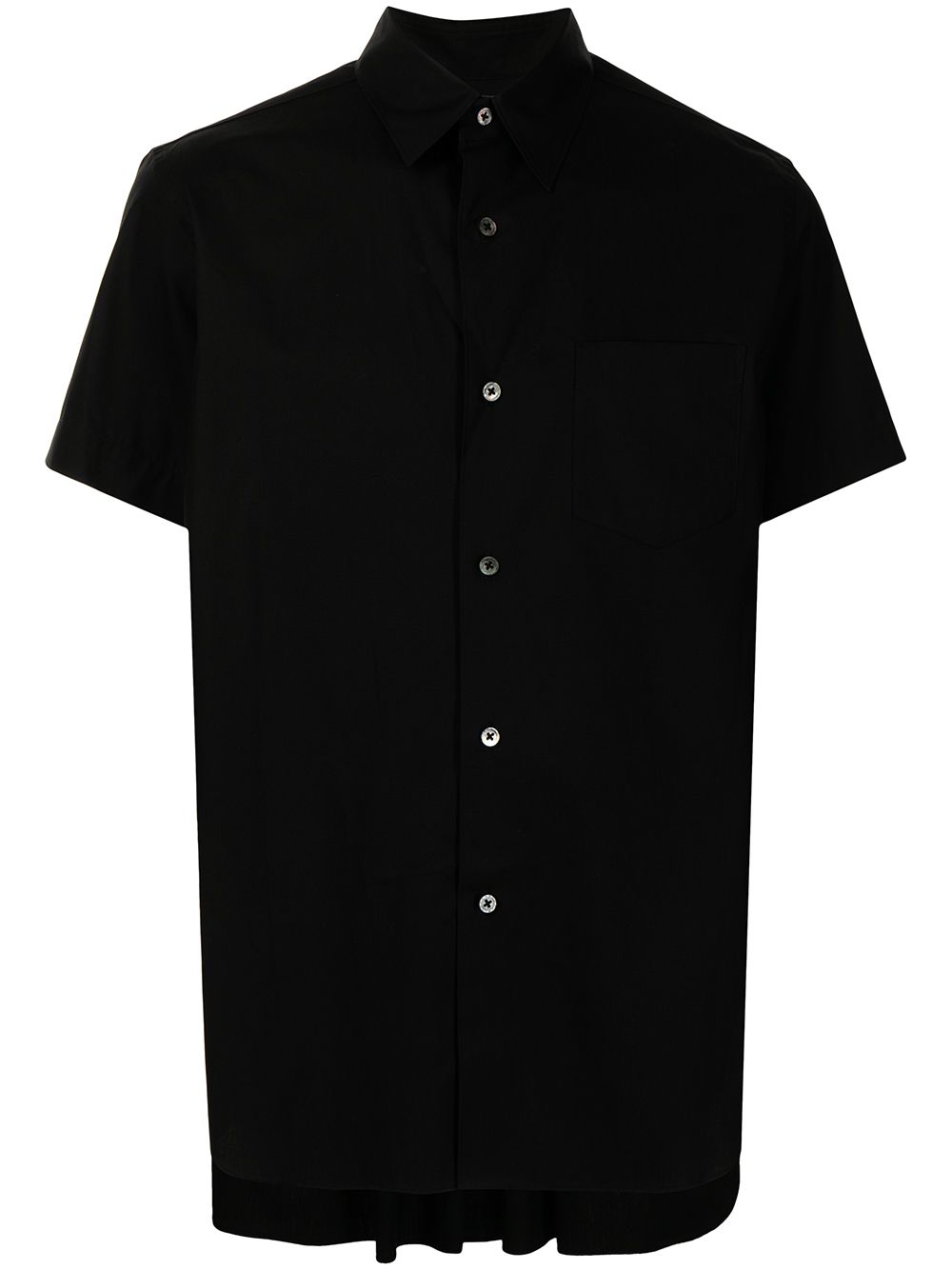 Fumito Ganryu pleated-back chest-pocket shirt - Black von Fumito Ganryu