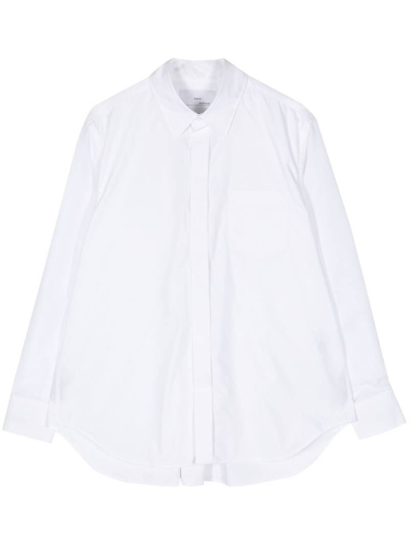 Fumito Ganryu pleated-back cotton-blend shirt - White von Fumito Ganryu