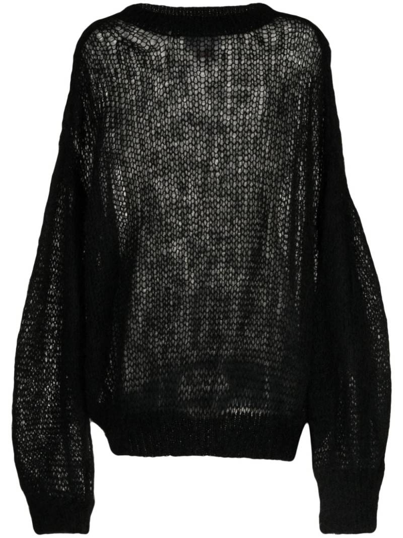 Fumito Ganryu semi-sheer mohair-blend jumper - Black von Fumito Ganryu