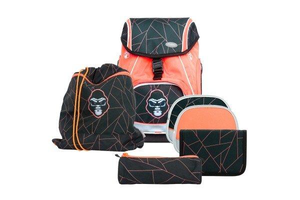 Schulthek-set Flexy-bag 6040.612 Neon Edition Gorilla 6-teilig Herren  ONE SIZE von Funki