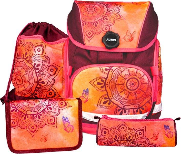 Joy-bag Set Mandala 6011.518 Orange/dunkelrot 4-teilig Herren  ONE SIZE von Funki